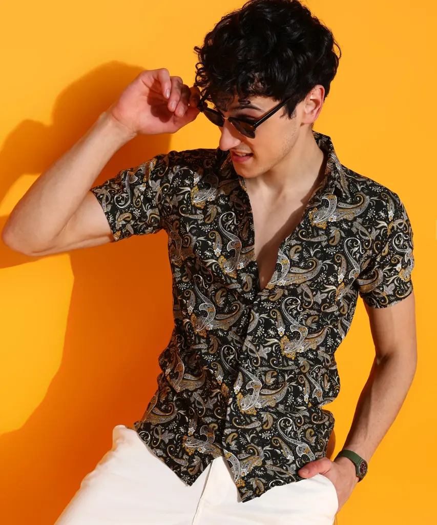 AAKAM VTG Printed Half Shirts 短丈シャツ AAKAM VTG Printed Half Shirts 短丈シャツ（Printed Half