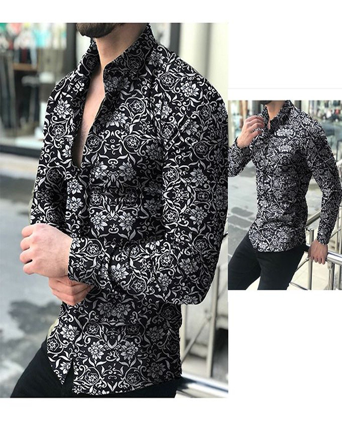 buy a men's printed full sleeve shirt of shimak - Shimak International